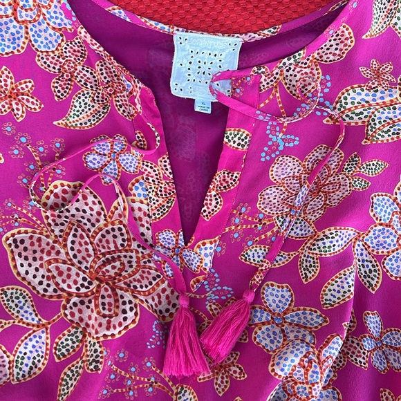 🌺 Johnny Was Pink Floral Silk Dress 🌺 - Picture 2 of 15